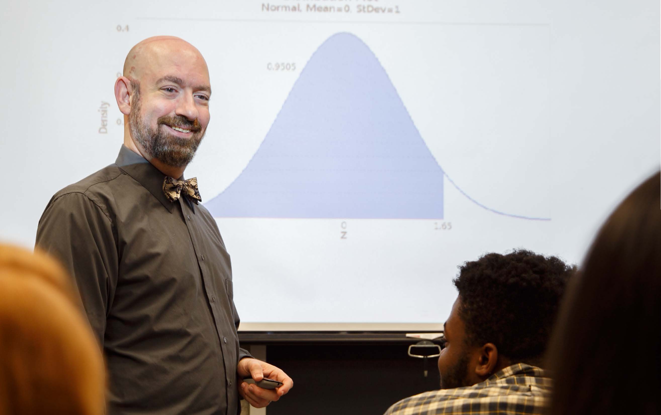 Dr. Wilcock with students.